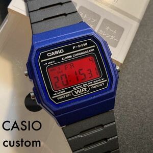 【新品/送料込】CASIO カシオ チープカシオ デジタル 腕時計 カスタム　液晶反転 赤 G-SHOCK alba timex 好きにも是非