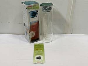 ■1円 未使用品 HARIO ハリオ 水出し茶ポット Cold brewed tea pot ダークグリーン MD-10 実用容量 1000ml 箱付き ① 