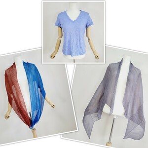 【美品】イッセイミヤケ 三点セット シワ加工Tシャツ ストール PLEATS PLEASE me ISSEY MIYAKE プリーツプリーズ カットソー カーディガン