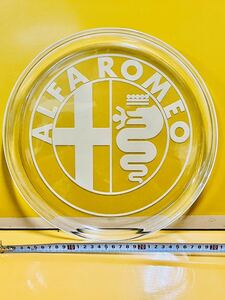 アルファロメオ AlfaRomeo ガラス皿　30cm ジュリエッタ　ジュリア　ステルヴィオ　アルファ159 ミト