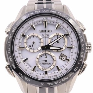 SEIKO セイコー アストロン 2014年限定モデル GPS衛星電波ソーラー メンズ 腕時計 白文字盤 替ベルト付 SBXB001 / 8X82-0AA0【いおき質店】