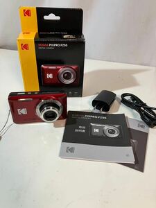 【#tn】【通電○】【美品】KODAK PIXPRO FZ55 デジタルカメラ レッド　コダック　赤　デジカメ 