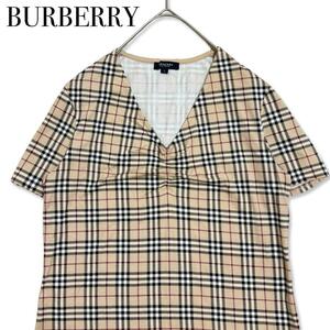 BURBERRY バーバリー ノバチェック 半袖 Tシャツ サイズ2 洋服 ベージュ