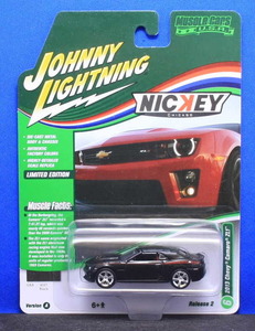 1/64 ジョニーライトニング 2013 NICKEY Chevy Camaro シェビー カマロ（グロスブラック/レッド）●