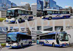 D【バス写真】L版４枚　JR東海バス　セレガ　エアロエース　名神高速バス　京都駅
