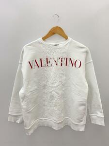 VALENTINO◆ヘビーレース/スウェット/XS/コットン/WHT/WB3MF12B6FU