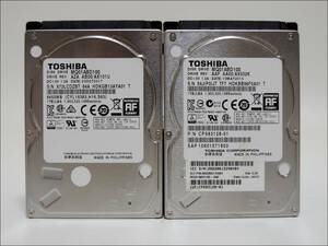 TOSHIBA 2.5インチHDD MQ01ABD100 1TB SATA 2個セット #12244