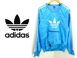 ●アディダス adidas OPTI オプティジップ 超希少 トレフォイルロゴ 腹ポケット カンガルーポケット 70s ビンテージ ジャージ ●CH