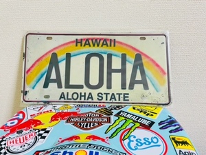 【E60】アロハ　AROHA ハワイ　HAWAII USA　　ブリキ看板 壁掛け　装飾品