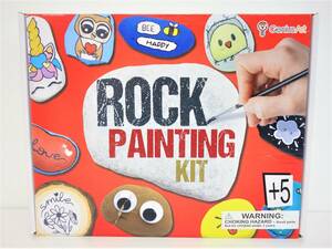 【未使用】「岩に色を塗って遊ぶ」ロックペインティングキット 18色 絵の具 塗装 ペイントセット 文房具 アメリカン雑貨 創造性・想像力