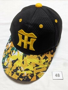 48, 阪神タイガース／キャップ、帽子、黒黄 柄