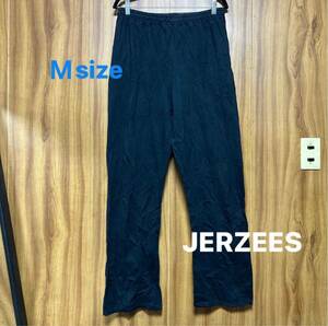 古着 JERZEES 黒 M スウェットパンツ 裏起毛 無地 部屋着 スエット イージーパンツ ジャージーズ 中古m40