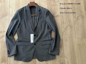 新品 COMME CA ISM コムサイズム ウォッシャブル SUPER-TEX ストレッチジャケット 04グレー Lサイズ 25JC11 定価15,000円