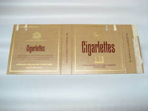 レア レトロ 海外 1970年代 古い煙草 たばこ パッケージ dunhill ダンヒル シガレット 紙 ラベル アンティーク ビンテージ ベージュ