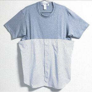 2020年秋冬 コムデギャルソンシャツ 半袖Ｔシャツ × 半袖シャツ ドッキング