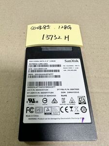 SD0285【中古動作品】SunDisk 内蔵 SSD 128GB /SATA 2.5インチ動作確認済み 使用時間13732H