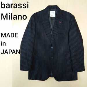 barassi Milano テーラードジャケット カシミヤ混 ウール素材 バラシミラノ 日本製 サイズ52 2212