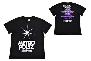 S-9746★送料無料★美品★METRO POLIZ 三代目 J Soul Brothers from EXILE TRIBE★ブラック黒色 両面プリント 半袖ライブＴシャツ Ｓ