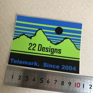 送料無料 ★即決 22 Designs ステッカー ★ テレマーク Telemark SKI ビンディング シール デカール アウトドア