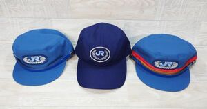 【希少】 JR貨物 旧デザイン 作業帽 帽子 2号型　3個　まとめて　制服 ネイビー　G240511065