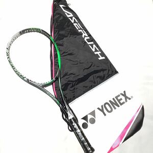 【1円スタート】★新品☆ラケット★ ソフトテニス YONEX ヨネックス レーザーラッシュ9V ブライトグリーン UL1 フレームのみ ケース付き