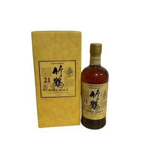 ◆未開栓◆ニッカ 竹鶴21年 PURE MALT ピュアモルト ウイスキー AL43% 700ml◆配送先：神奈川県限定◆R63154NL