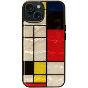 まとめ得 ikins アイキンス MagSafe対応天然貝ケース for iPhone 15 Mondrian I26508i15 x [2個] /l