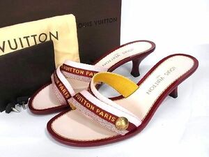 ■極美品■ LOUIS VUITTON ルイヴィトン サンダル 表記サイズ37(23.5cm) 靴 シューズ レディース レッド系×ピンク系 AR7678