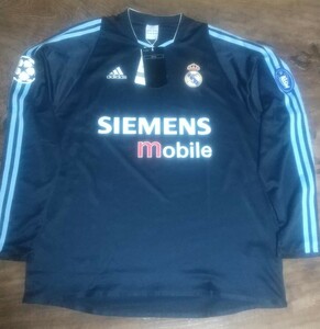 値下交渉 03-04 ベッカム加入 レアルマドリード CL 長袖 adidas タグ付 検)2003 REAL MADRID L/S W/TAGS BECKHAM チャンピオンズリーグ Y2K