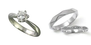 婚約指輪 安い 結婚指輪 セットリングダイヤモンド プラチナ 0.3カラット 鑑定書付 0.311ct Fカラー VS1クラス 3EXカット H&C CGL