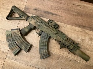 東京マルイ 次世代電動ガン ak102 フルカスタム リコイルオミット サイレンサー 多段マガジン ak 電動ガン