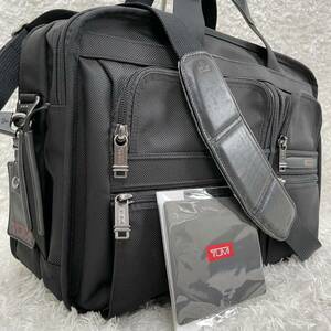 【3way 極美品】TUMI トゥミ ビジネスバッグ リュック ブリーフケース ショルダー ALPHA 大容量 黒 ブラック ネームタグ 263180D4 PC