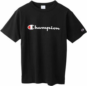 ●送料390円可能商品 チャンピオン Champion 新品 メンズ ロゴ入り コットン 定番 ロゴ 半袖 Tシャツ 黒 L[C3P302Z0901N-L]三 弐★QWER★