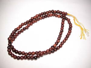 木製じゅずネックレス（茶色）新品　長さ78cm　数珠　インド・ネパール・チベット仏教　密教仏具　送料￥120