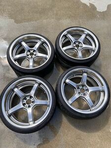 【最終値下げ】WORK T5R 2P 86 GR86 BRZ カローラスポーツ プリウス 9j9.5j 5穴 pcd100 stance