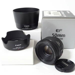 キヤノン EF50mm 1:1.8 STM レンズ/ET-63 EW63C レンズフード 計3点 動作未確認 ジャンク品 60サイズ発送 K-2657175-299-mrrz