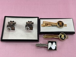 1122●値下げ○囲碁グッズ　ネクタイピン＆カフスまとめ　4点セット　日本棋院　現状品○●