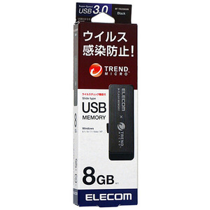 【ゆうパケット対応】ELECOM エレコム ウイルスチェック機能付USBメモリ MF-TRU308GBK [管理:2044024]