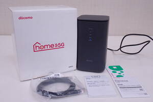 1円~ docomo モバイルルーター home 5G HR02 ダークグレイ ホームルーター 5G対応 箱付き A04106T