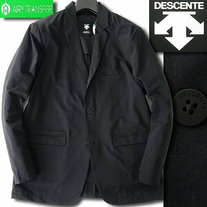 新品 DESCENTE デサント 春夏 撥水 4WAY スーパーストレッチ ジャケット XL 黒 【J52773】 洗濯可能 背抜き メンズ ビジネス スポーツ