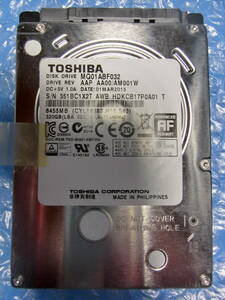 【中古】 TOSHIBA MQ01ABF032 320GB/8MB 964時間使用 管理番号:D215