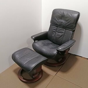 1円～/参29万■EKORNES エコーネス Stressless ストレスレスチェア コモドール オットマンセット クラシックベース リクライニングソファ