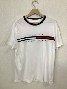 TOMMYHILFIGER トミーヒルフィガー　半袖Tシャツ ロゴプリント　リンガーTシャツ　セレクト　ストリート　メンズ　古着