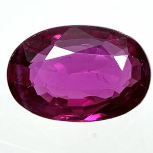 (天然ルビー0.416ct)m 約5.4×4.0mm ルース 裸石 宝石 ジュエリー ruby corundum コランダム ソーティング付き K