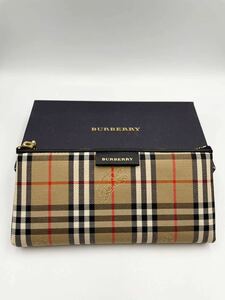 未使用品　バーバリー　ペンケース　ブラック×チェック　筆箱　ボールペン　マルチケース　BURBERRY 