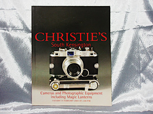 ▲稀少 『CHRISTIE’S Cameras and Photographic Equipment』クリスティーズオークションカタログ カメラ 2004年2月 洋書 目録