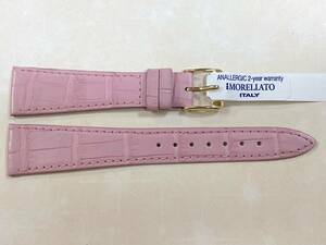 MORELLATO 20mm Pastel Pink マットアリゲーター TIPO PATEK