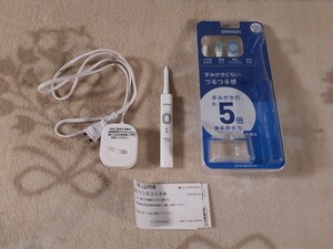 OMRON オムロン Mediclean メディクリーン HT-B304 音波式電動歯ブラシ 3種類の未使用ブラシ付き 送料520円～