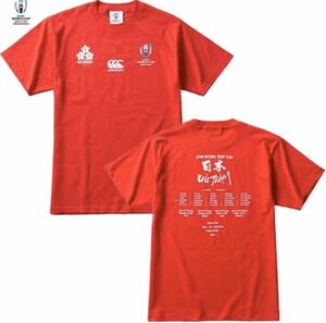 CCC カンタベリー RWC JAPAN TEAM TEE XL 赤 国内正規品 ラグビーワールドカップ 2019 ジャパン チーム ティー