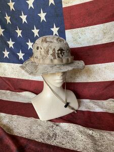 米軍 海兵隊 実物 放出品 ブーニーハット デザート サイズ L LARGE USMC MARINES サバゲー アウトドア 帽子 キャンプ 迷彩 ミリキャン　T